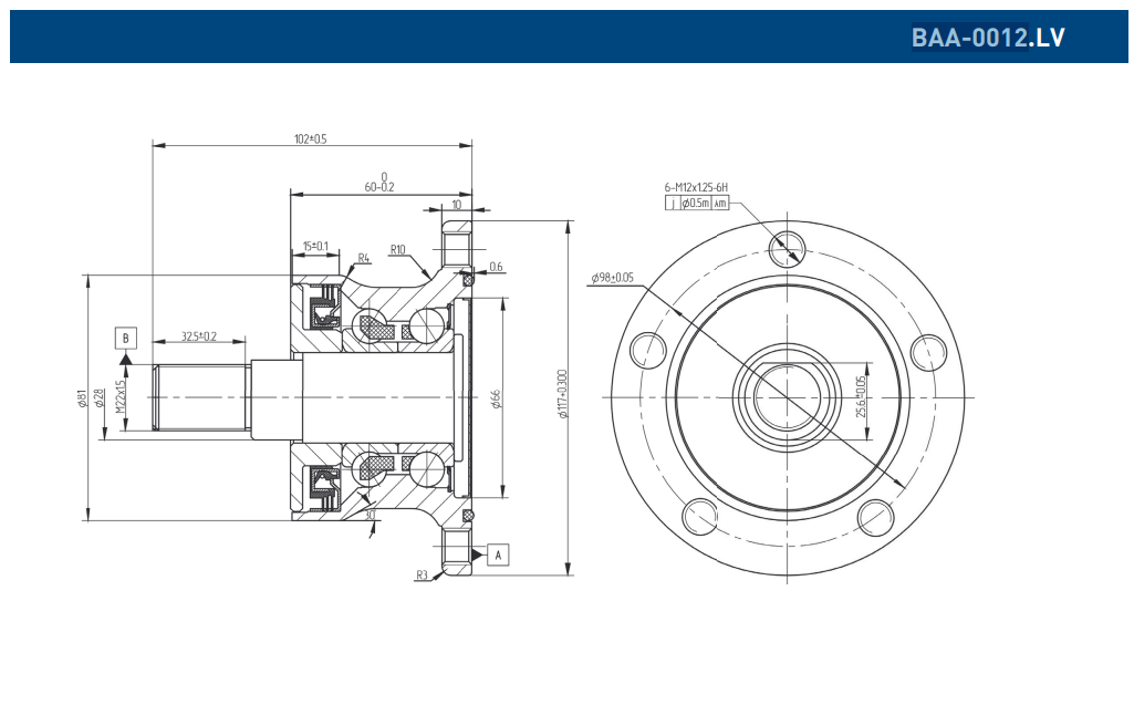 BAA-0012 Agricultural Hub Bearing Unit